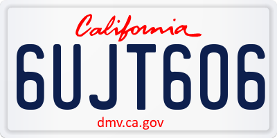 CA license plate 6UJT606