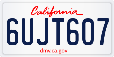 CA license plate 6UJT607