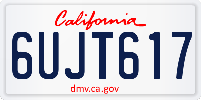 CA license plate 6UJT617