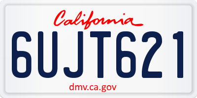 CA license plate 6UJT621
