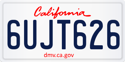 CA license plate 6UJT626