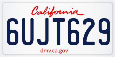 CA license plate 6UJT629