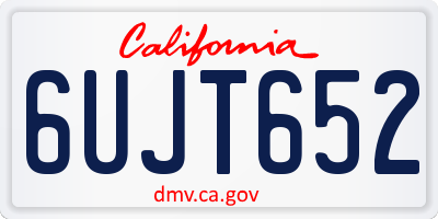 CA license plate 6UJT652