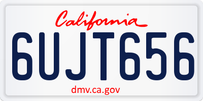 CA license plate 6UJT656