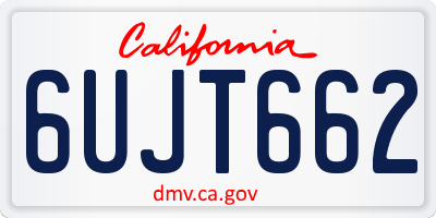 CA license plate 6UJT662