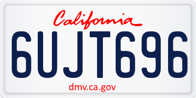 CA license plate 6UJT696