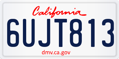 CA license plate 6UJT813
