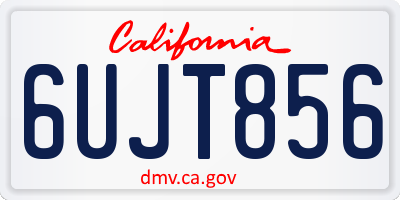 CA license plate 6UJT856
