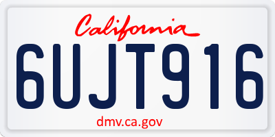 CA license plate 6UJT916