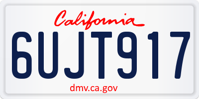 CA license plate 6UJT917