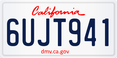 CA license plate 6UJT941
