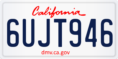 CA license plate 6UJT946