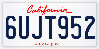 CA license plate 6UJT952