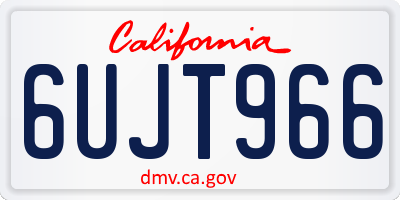 CA license plate 6UJT966