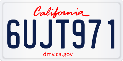 CA license plate 6UJT971