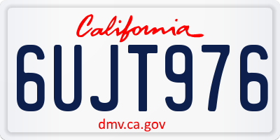 CA license plate 6UJT976