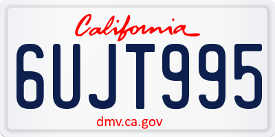 CA license plate 6UJT995
