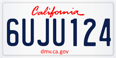 CA license plate 6UJU124