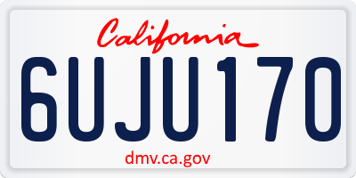 CA license plate 6UJU170