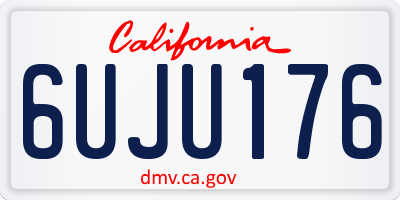 CA license plate 6UJU176