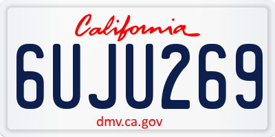 CA license plate 6UJU269