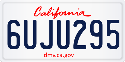 CA license plate 6UJU295