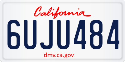CA license plate 6UJU484