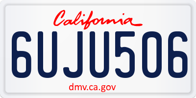 CA license plate 6UJU506