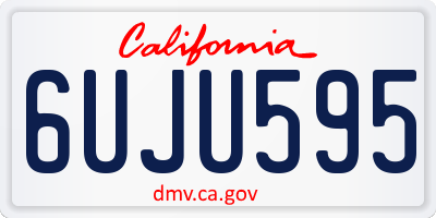 CA license plate 6UJU595