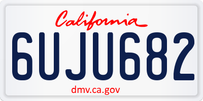 CA license plate 6UJU682