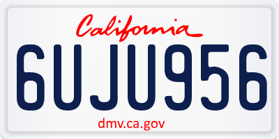 CA license plate 6UJU956