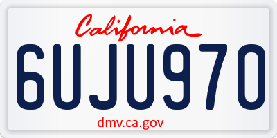 CA license plate 6UJU970