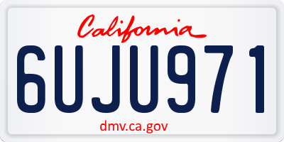 CA license plate 6UJU971
