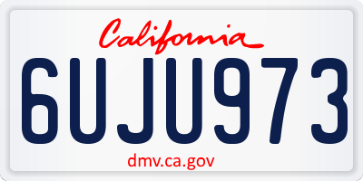 CA license plate 6UJU973