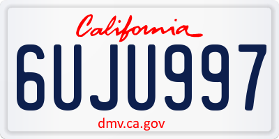 CA license plate 6UJU997