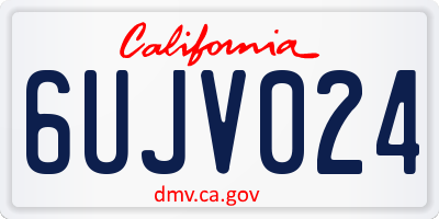 CA license plate 6UJV024