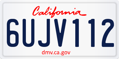 CA license plate 6UJV112