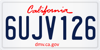 CA license plate 6UJV126
