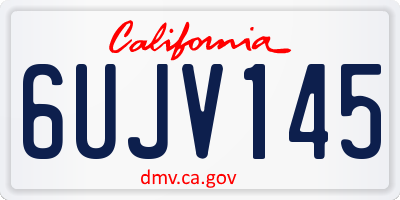CA license plate 6UJV145