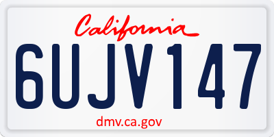 CA license plate 6UJV147