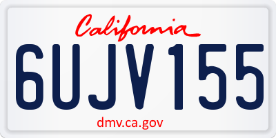 CA license plate 6UJV155