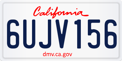 CA license plate 6UJV156