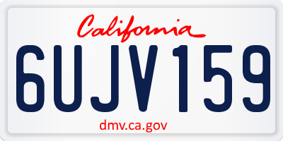 CA license plate 6UJV159