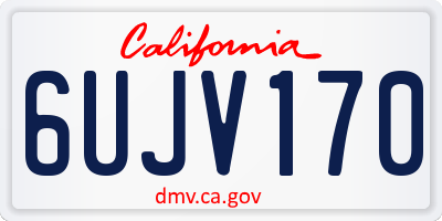 CA license plate 6UJV170