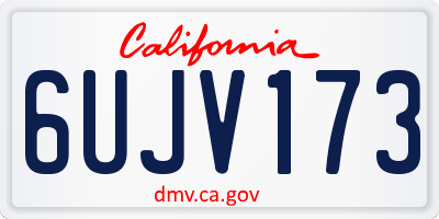 CA license plate 6UJV173