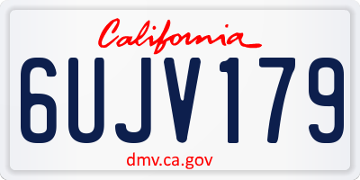 CA license plate 6UJV179