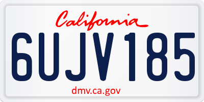 CA license plate 6UJV185