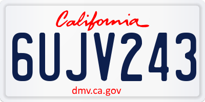 CA license plate 6UJV243