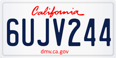 CA license plate 6UJV244