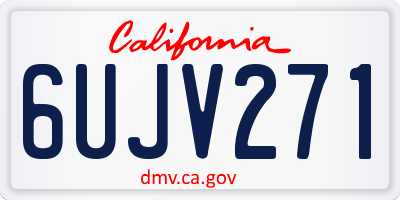 CA license plate 6UJV271